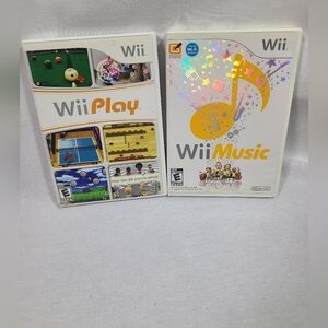 Wii Play and Wii music game bundle